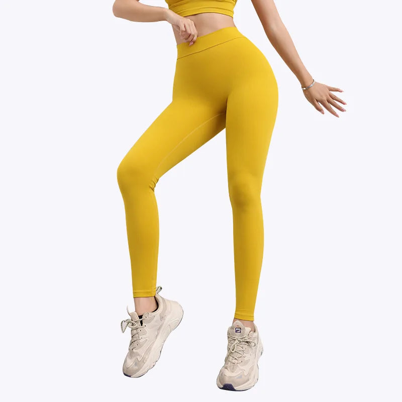 Seamless High-Waist Stretch Leggings Bottom