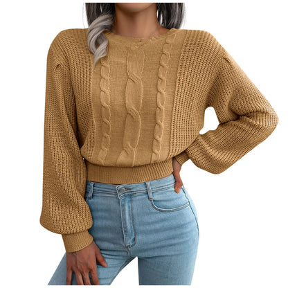 FashionSierra - Sleeve Knitted Plus Size Autumn Winter Women's 2024 Fashion Sweater