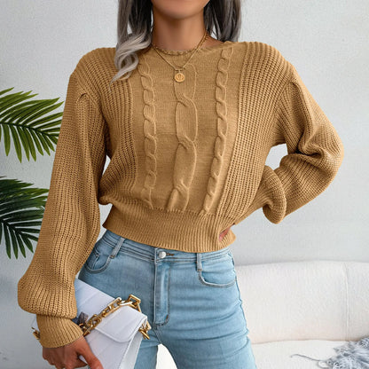 FashionSierra - Sleeve Knitted Plus Size Autumn Winter Women's 2024 Fashion Sweater