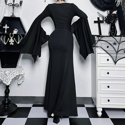 Slender Gothic Autumn Everyday Comfort Long Dress