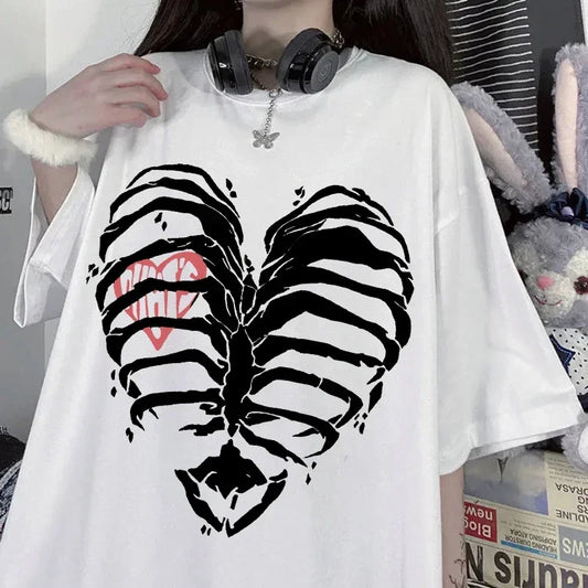Harajuku Korean Gothic Anime Slim Fit T-Shirt