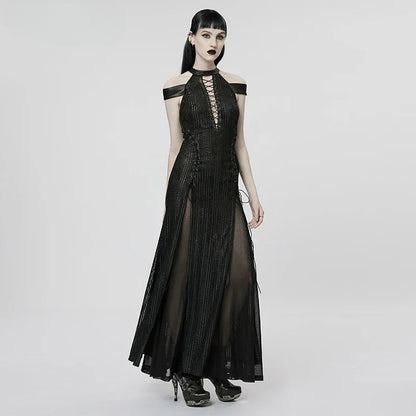 Women's Gothic Textured Chiffon Fairy Dress