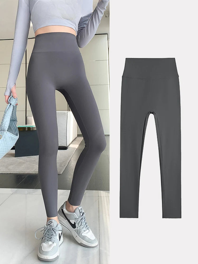 Summer Skin Feel Ultrathin  High Waist Seamless Tight Leggings Bottom