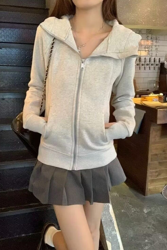 Solid Pullover Basic Hoodie