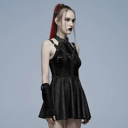 Gothic Sexy Cut  Punk Spliced Dress