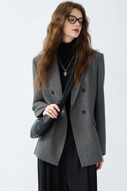 Woolen Casual Suit Blazer