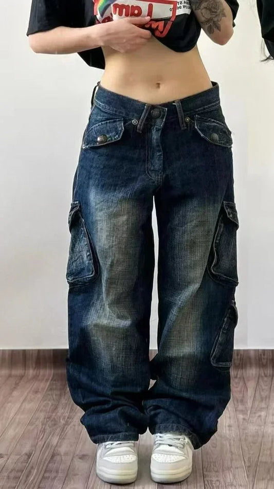 Y2K Mysterious Wing Graphic Pant black2 / S