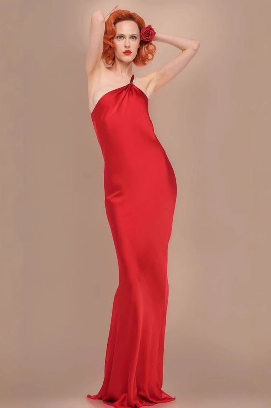 Long Waist Defining Party Dress