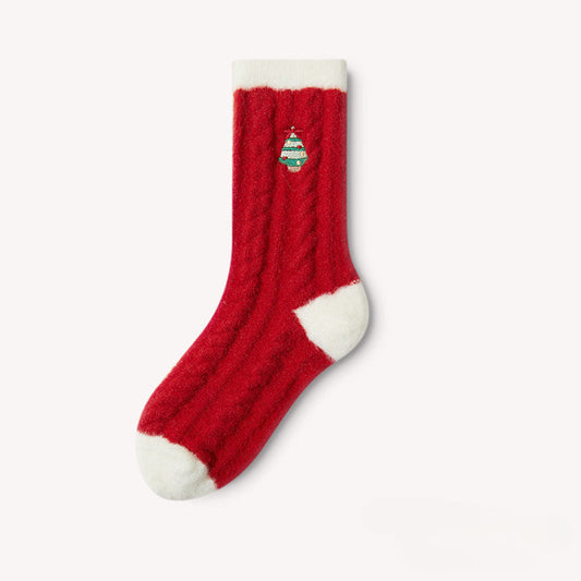 Plush Thermal Warm Floor Crew Christmas Socks