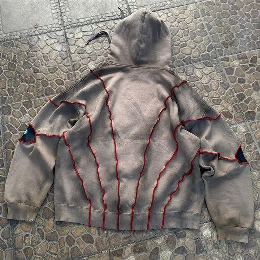 Eye Patchwork Gothic Hoodie