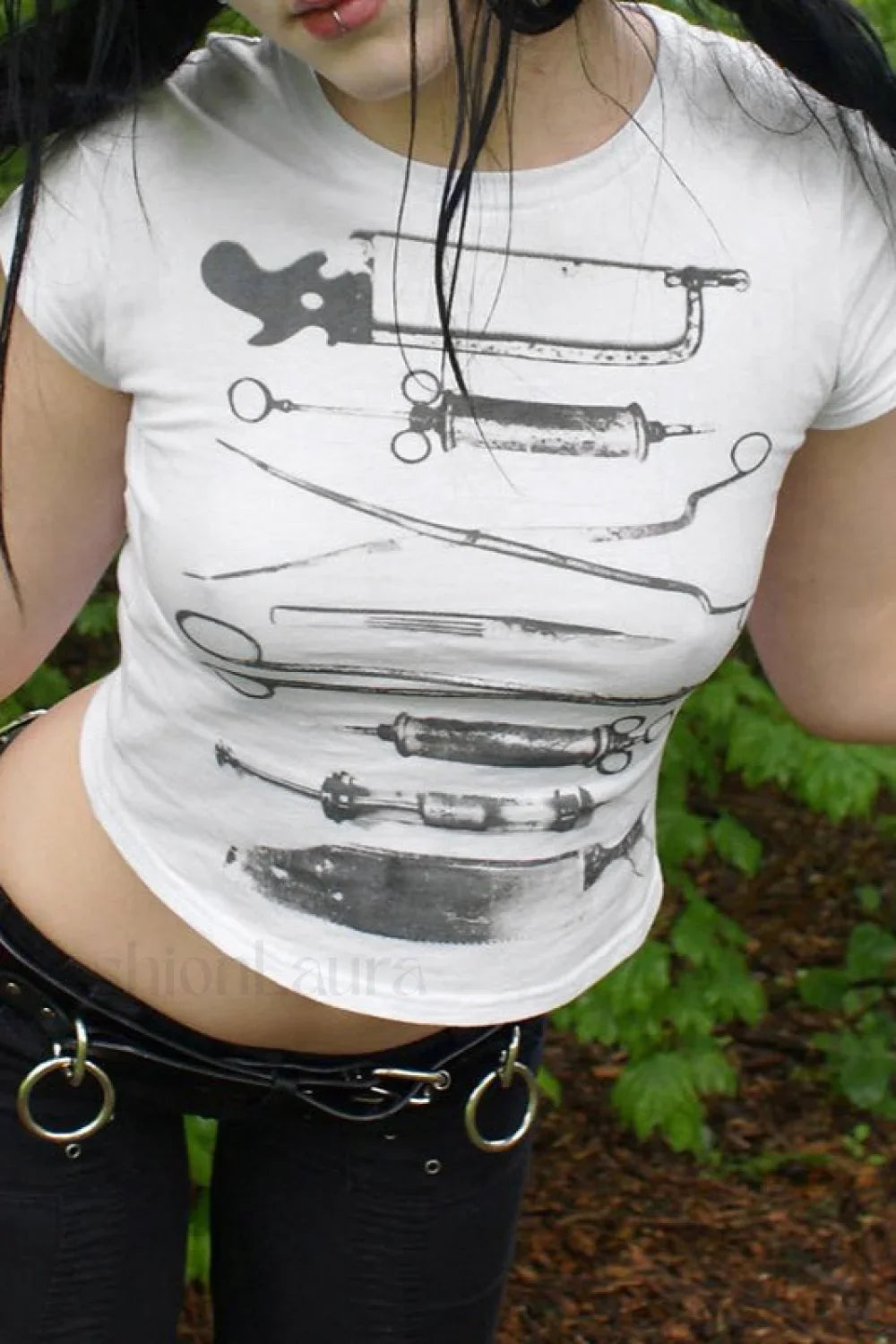 Graphic Cropped Vintage T-Shirt