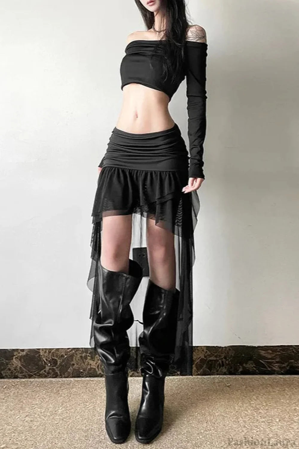 Halloween Goth Party Skirt Black / S