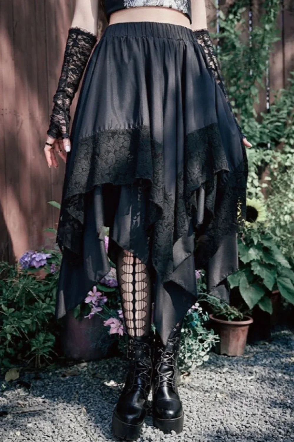Halloween Gothic Punk Lace Skirt