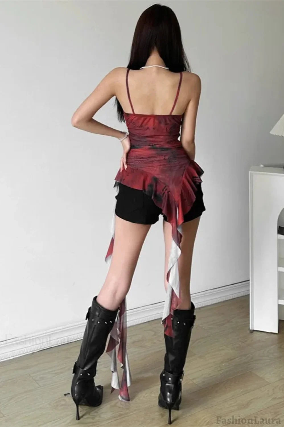 Halloween Gradient Ruffled Dress