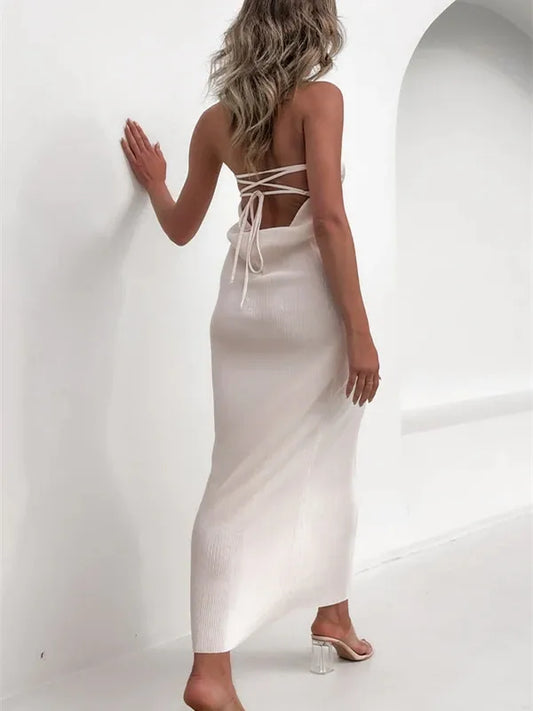 FashionSierra - Women Strapless Tube Top Wedding Guest Cocktail Evening Formal Midi Dress