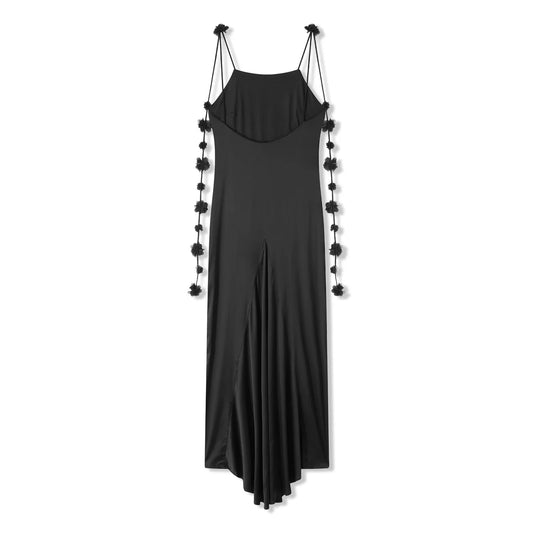 Color Flower Tassel Sleeveless Sling Cocktail Summer Party Club Backless Long Maxi Dress