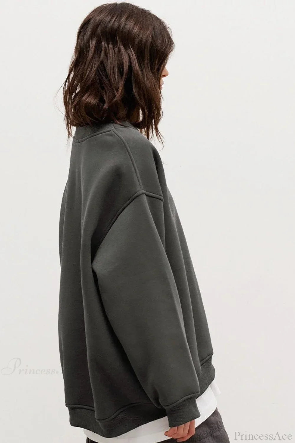 Minimalist Solid Crew Neck Oversize Sweatshirts