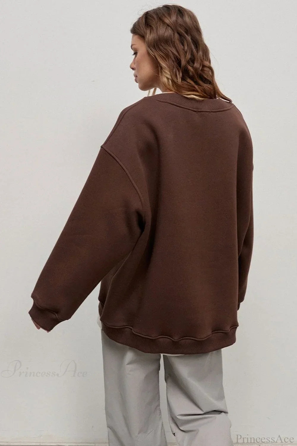 Minimalist Solid Crew Neck Oversize Sweatshirts