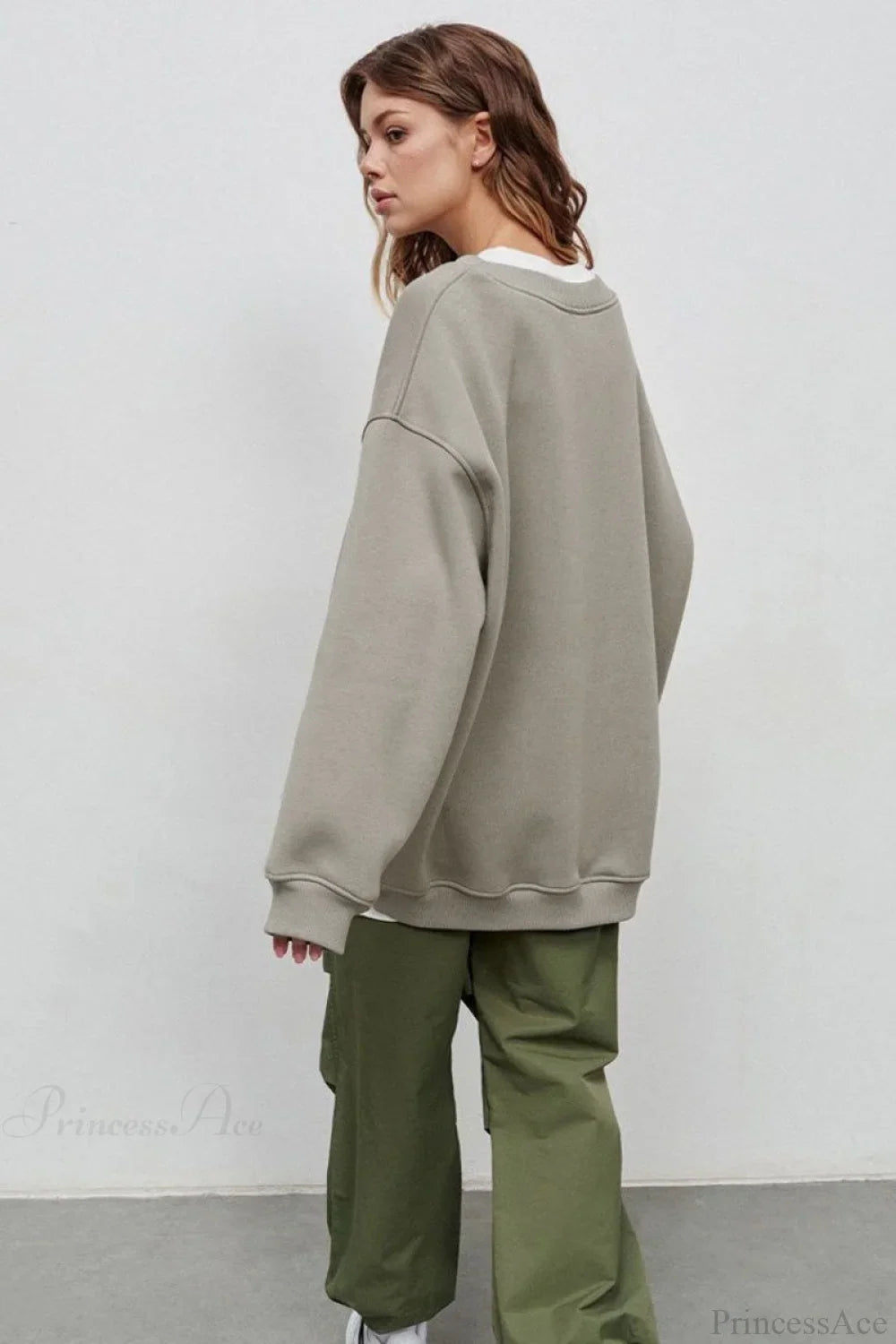 Minimalist Solid Crew Neck Oversize Sweatshirts