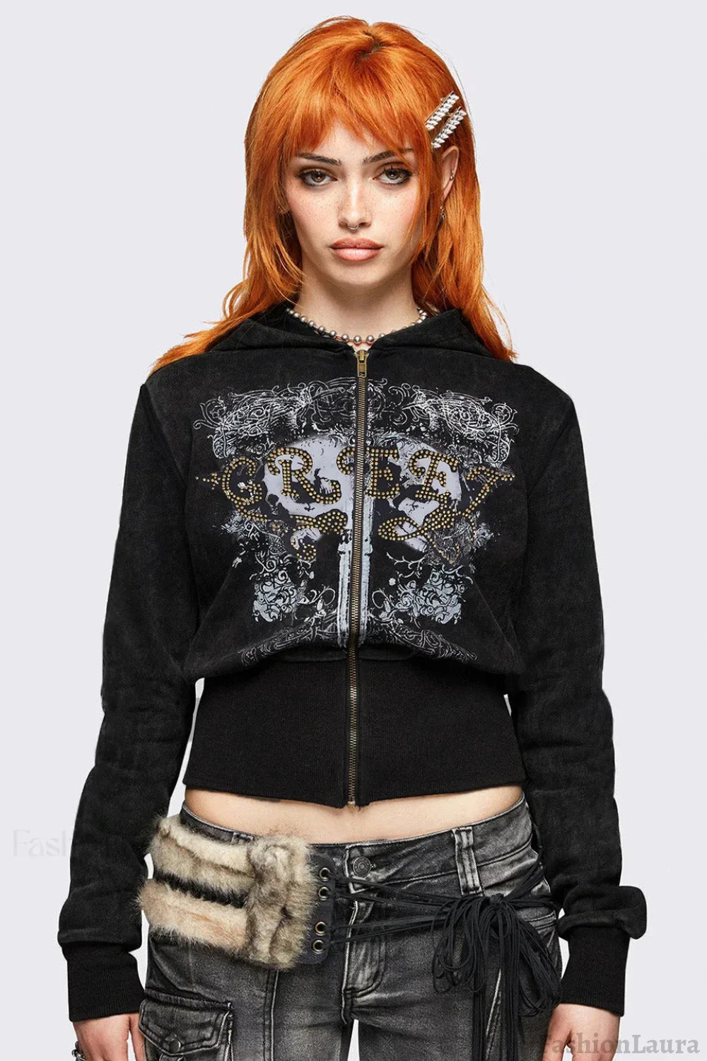 Street Style Color Block Hooded Hoodie Black / S