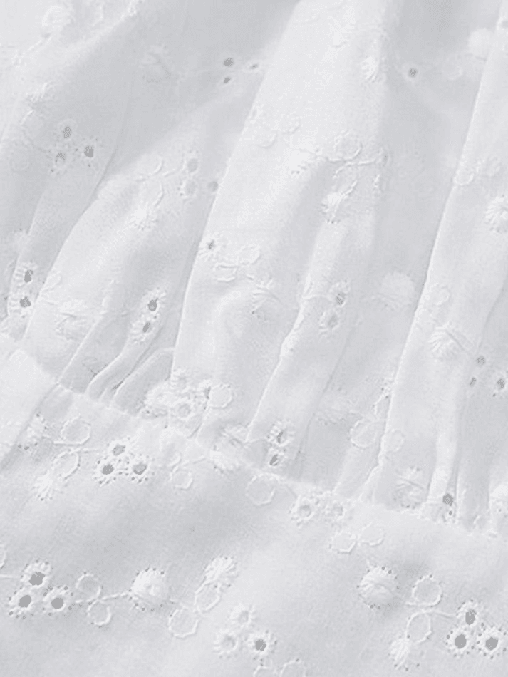 Tie Strap Broderie Lace Corset Top Tops&Tees