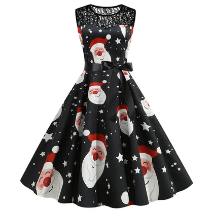1950s Elegant Vintage Women's Dress Christmas Dresses