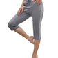 Capri Sweatpants Casual Lounge Cotton Yoga Pants Elastic Drawstring Cropped Joggers