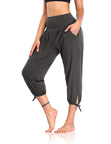 Yoga Pants Capri Loose Workout Sweatpants Comfy Lounge Joggers with Pockets