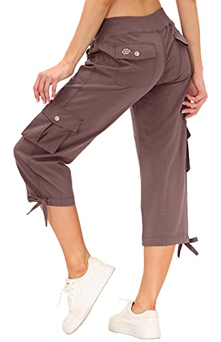 Cargo Capris Hiking Pants Lightweight Quick Dry Outdoor Athletic Travel Casual Loose Comfy