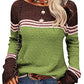 Women Autumn Winter Colorblock Pullover Sweaters