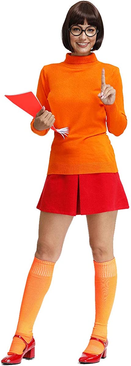 Women Orange Purple Turtleneck Sweater