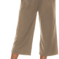 Capri Pants Wide Leg Crop Pants Loose Comfy Drawstring Lounge Pajama Yoga Capris