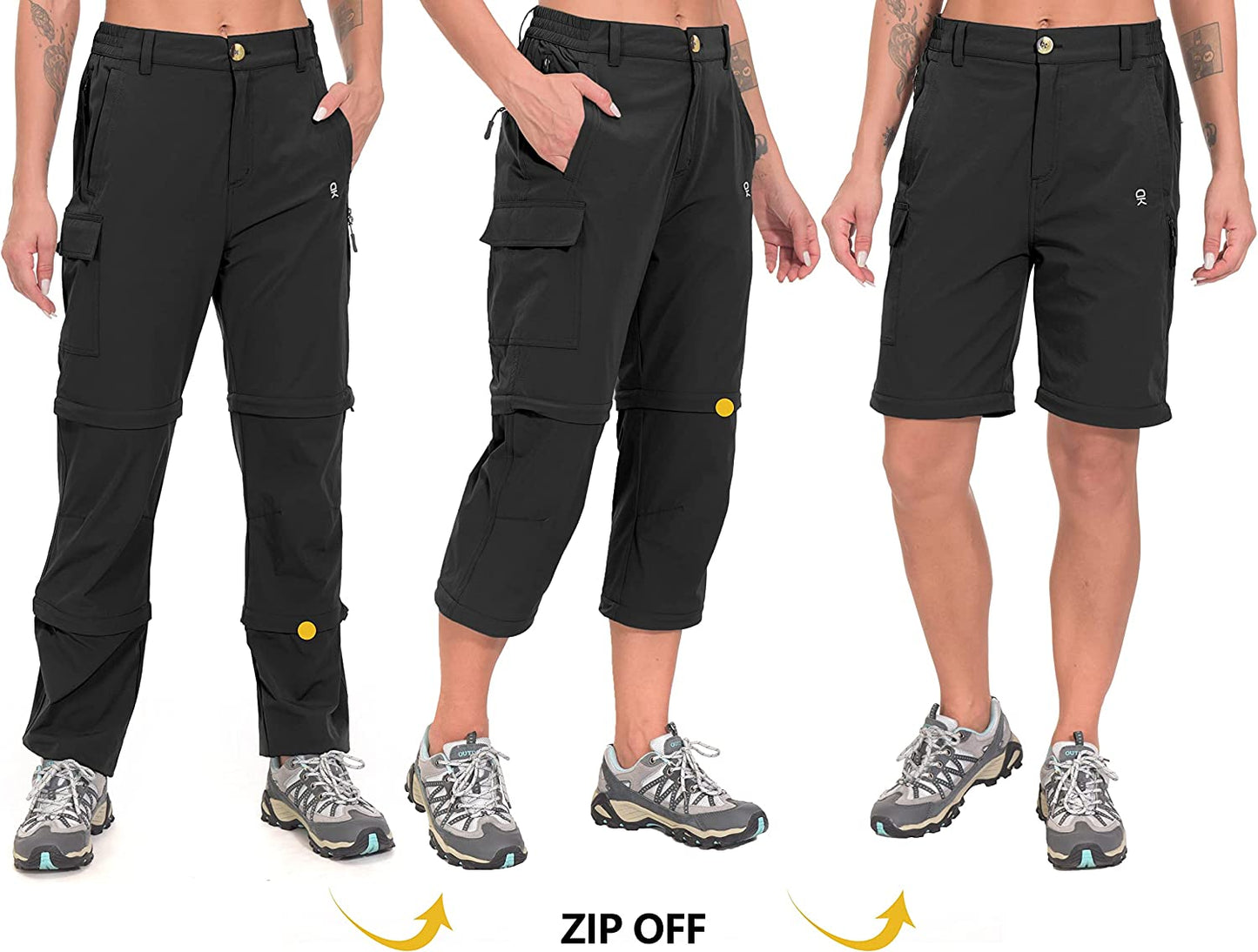 Women's Stretch Convertible Pants, Zip-Off Quick-Dry Hiking Pants