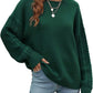 Loose Soft Chunky Knit Long Batwing Sleeve Pullover Sweater