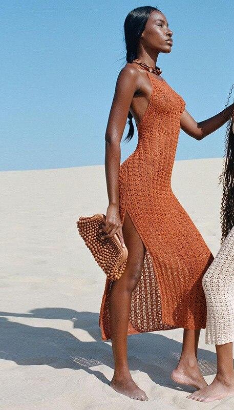 Crochet Knitted Beach Vacation Dresses for Women
