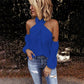 Casual Sexy Solid Color Halter Neck Strapless T-Shirt