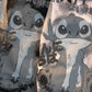Disney Graffiti Stitch Cartoon Printed Short Sleeve T-shirt