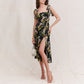 Sexy Midi Dress Elegant Vintage Floral Print Chiffon Summer Boho Beach Dress