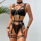 Bandage Halter Sexy?Porn Bodysuit with Chain