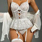 Lace One-Piece Erotic Ruffle Heart-Shaped Tight
