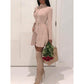 Faux suede leather dress fashion women suede leather dress