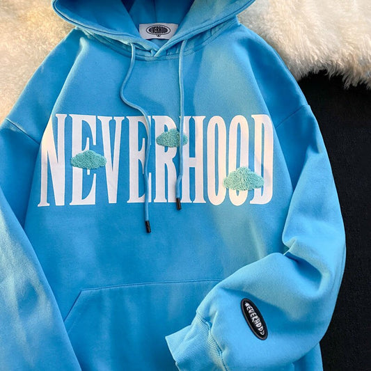 Flocking Embroidered Printed Hoodie