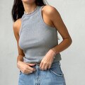 Knitted Y2k O Neck Off Shoulder Sexy Top