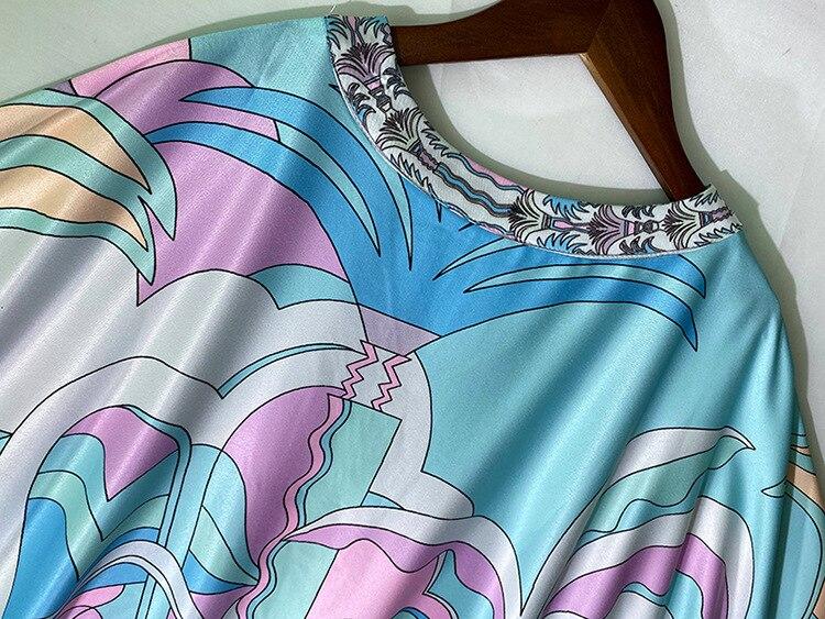 Sexy V Neck Loose Design Batwing Sleeves Fashion Long Maxi Dress