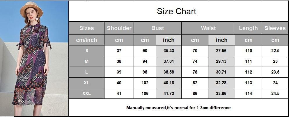 Turn Down Collar Short Sleeves Bow Detailing Printed Fashion Casual Dresses