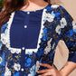 New Women Summer Long Dress 2021 Plus Size Holiday Style Blue Vintage Casual Botton Floral Print Loose Dresses Half Sleeves