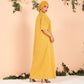 Cotton and Linen Fashion Loose Go out Commuter Arabian Dress Large Size Women's Long Dress (without Hea