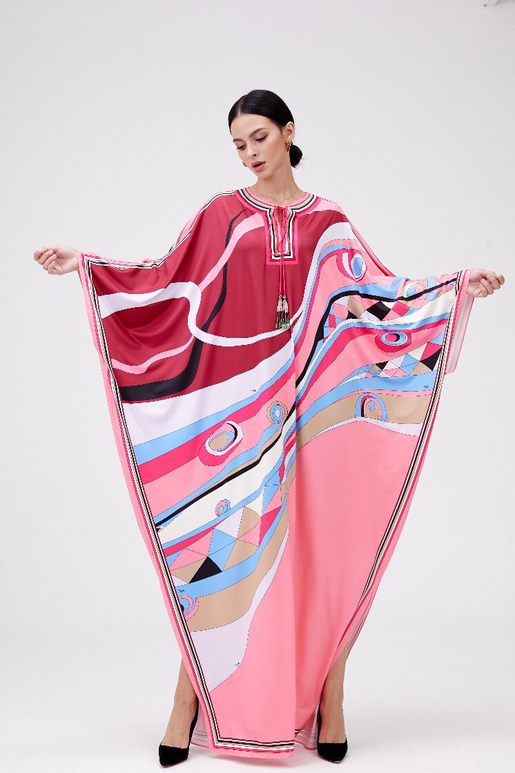 Printed Loose Design Fashion Maxi Long Robes