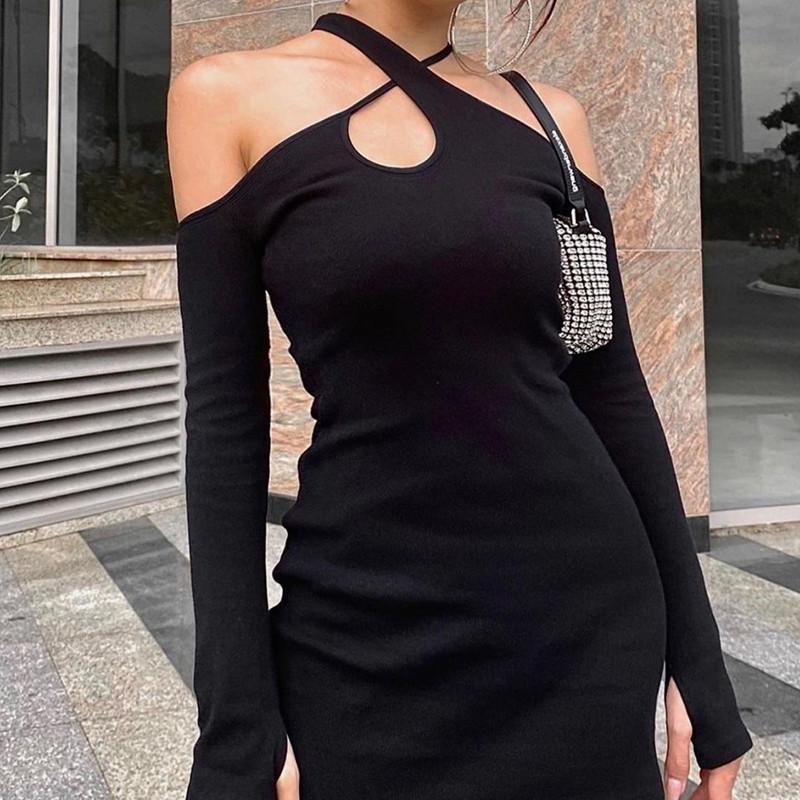 Sexy Black Bodycon Mini Dress