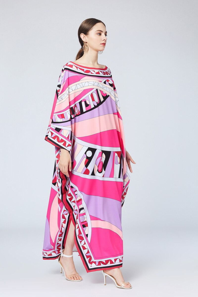 Multicolor Printed Elegant High Street Maxi Dresses